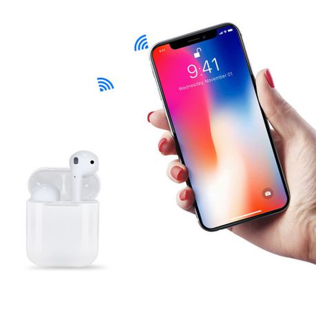 Wireless Bluetooth Ear Pods with Charging Box-White