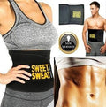 Sweet Sweat Waist Trimmer Workout Belt -   Black, Small
