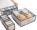 3 Piece Foldable-Underwear-Lingerie-Organizing Nylon Racks