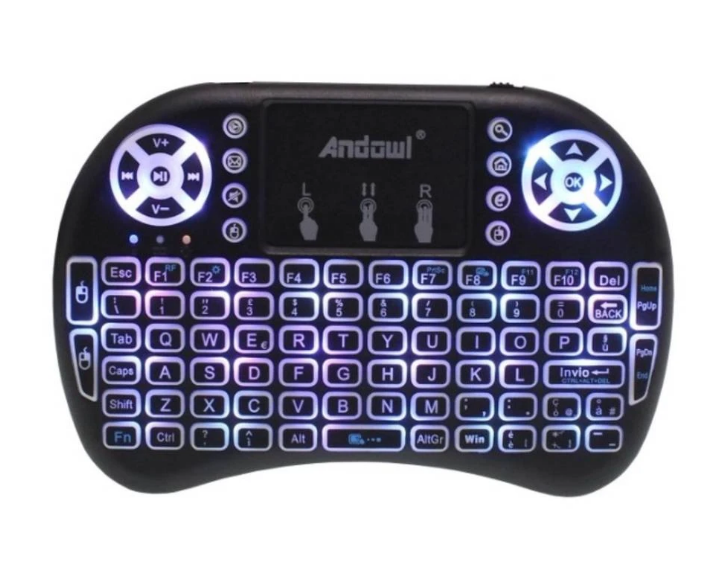 Andowl Q-K07 RGB Rainbow 2.4GHz Mini BlueTooth Keyboard