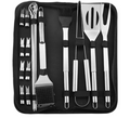 18 Piece Stainless Barbeque Tool Set With Bag
