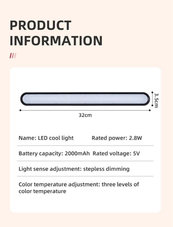 Table Lamp Led Cool Eye Protection Night Light - White